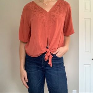 Front-tie Blouse